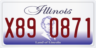 IL license plate X890871