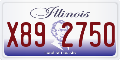 IL license plate X892750