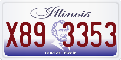 IL license plate X893353