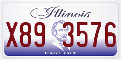 IL license plate X893576
