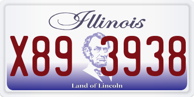 IL license plate X893938