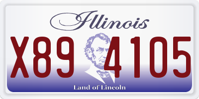 IL license plate X894105