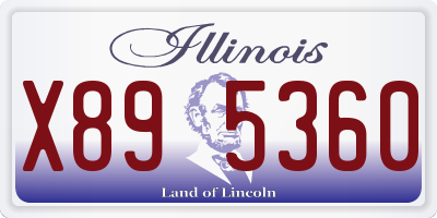 IL license plate X895360