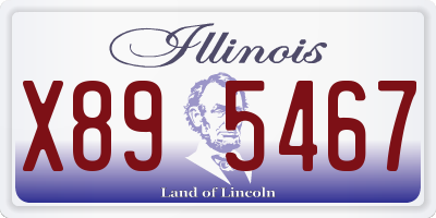 IL license plate X895467