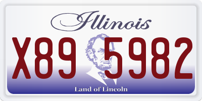 IL license plate X895982