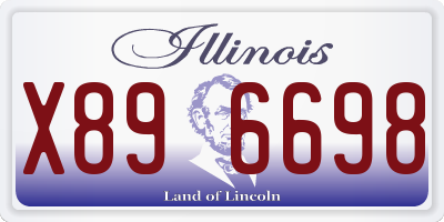 IL license plate X896698
