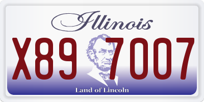 IL license plate X897007