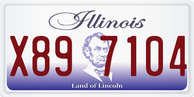 IL license plate X897104
