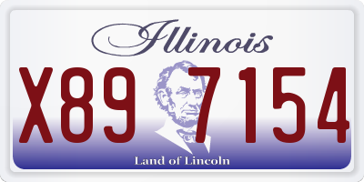 IL license plate X897154