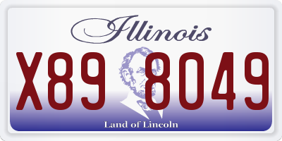 IL license plate X898049