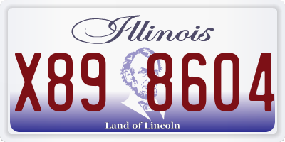 IL license plate X898604