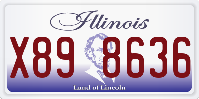 IL license plate X898636