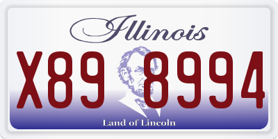 IL license plate X898994