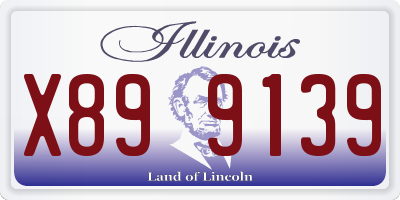 IL license plate X899139