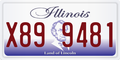 IL license plate X899481