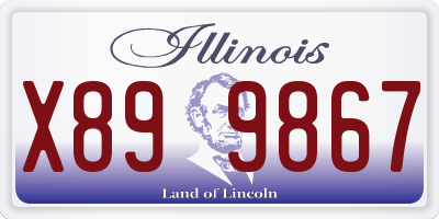 IL license plate X899867