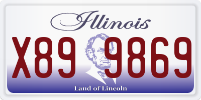 IL license plate X899869