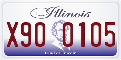 IL license plate X900105