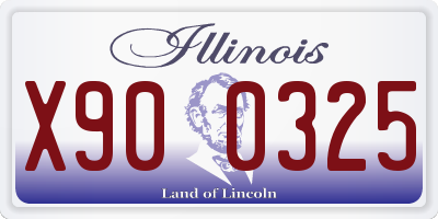 IL license plate X900325