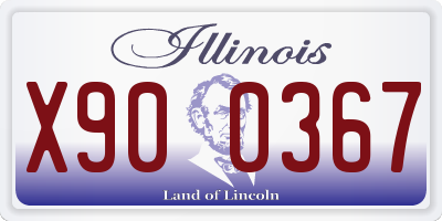 IL license plate X900367