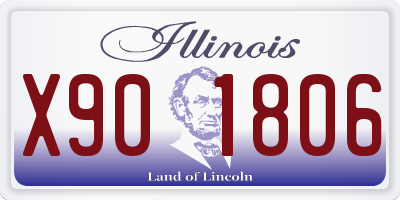 IL license plate X901806