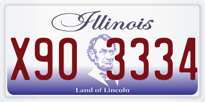IL license plate X903334