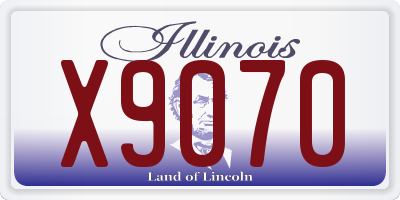 IL license plate X9070