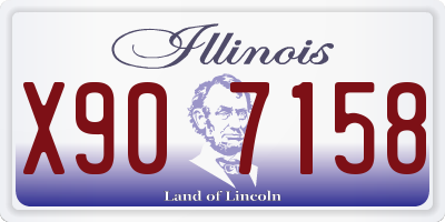 IL license plate X907158