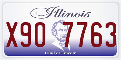 IL license plate X907763