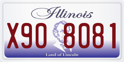 IL license plate X908081