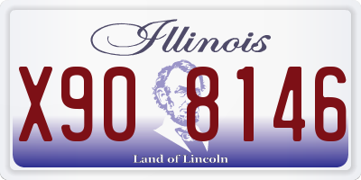 IL license plate X908146