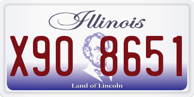 IL license plate X908651