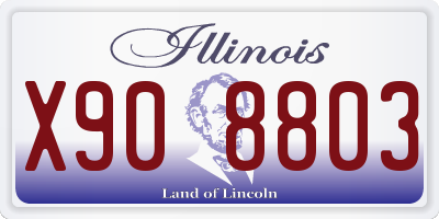 IL license plate X908803