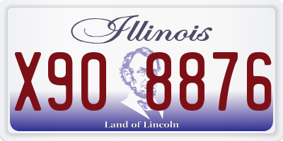 IL license plate X908876