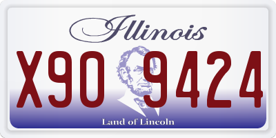 IL license plate X909424