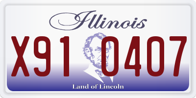 IL license plate X910407