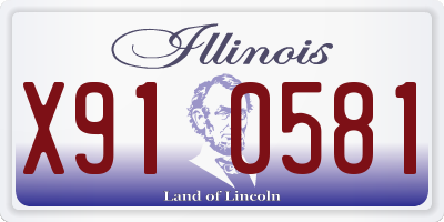 IL license plate X910581