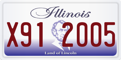 IL license plate X912005