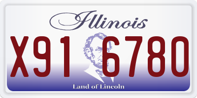 IL license plate X916780