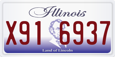 IL license plate X916937
