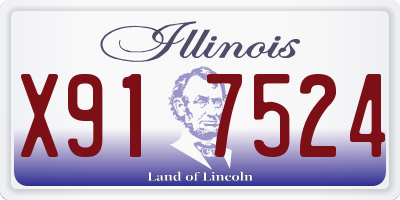 IL license plate X917524