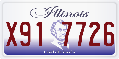 IL license plate X917726