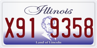 IL license plate X919358