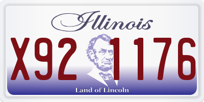 IL license plate X921176