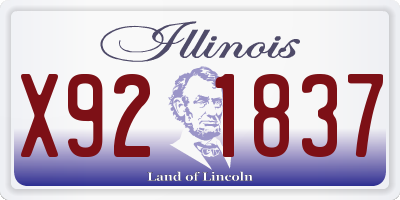 IL license plate X921837
