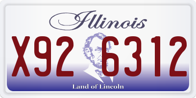 IL license plate X926312