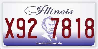 IL license plate X927818