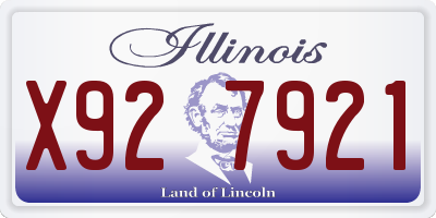 IL license plate X927921