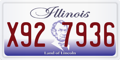 IL license plate X927936