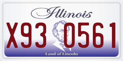IL license plate X930561